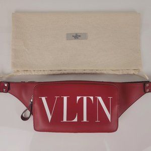 Valantino Garavani VLTN Smooth Leather Belt Bag with Rockstud Detail